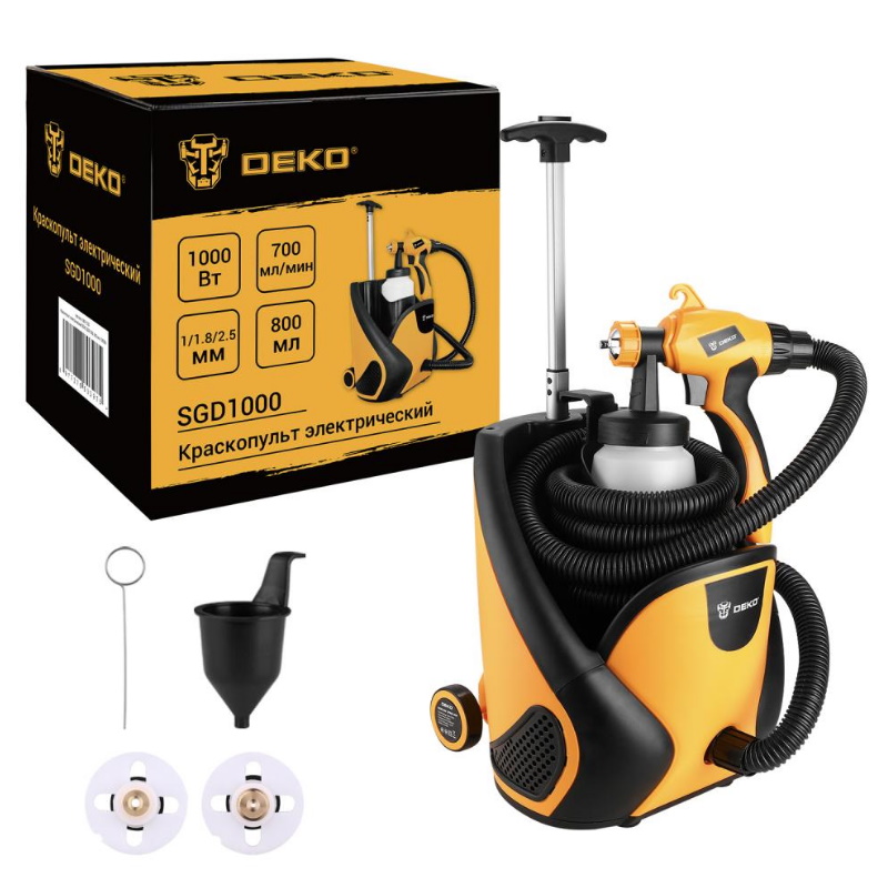 Краскопульт электрический Deko SGD1000 085-1333, 800 мл, 1000 Вт в Рыбинске