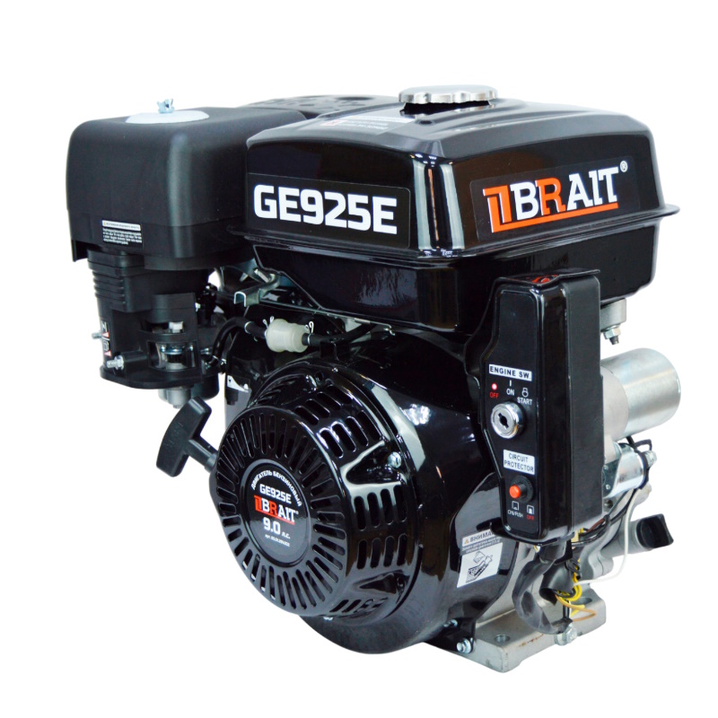 Двигатель бензиновый Brait GE925E 03.01.291.002, 9л.с., электростартер, шкив 25мм в Костроме