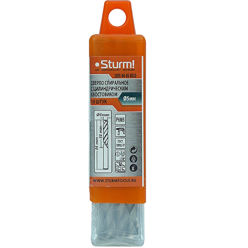 Сверло по металлу Sturm 1055-04-5S-SS10 в Костроме