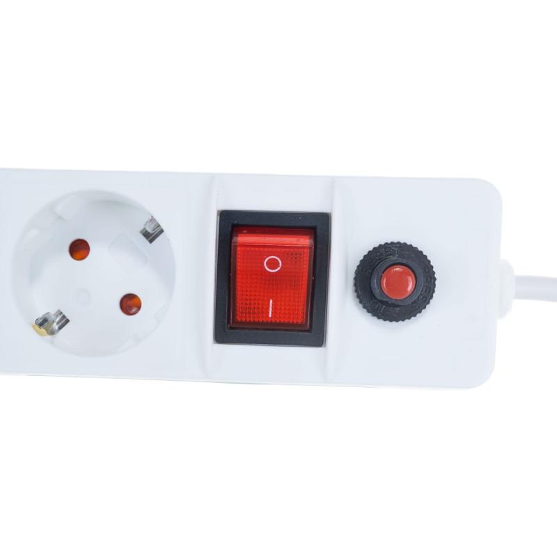 Сетевой фильтр UNIVersal 967U-3001 (6х1.8м с заземл. 10А IP20 ПВС 3х0.75 защ. шторки бел.) в Муроме