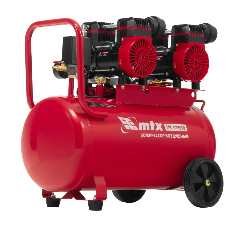 Компрессор безмасляный MTX SPC 300050 58140 малошумный 3000 Вт ресивер 50 л 520 лмин 15830₽