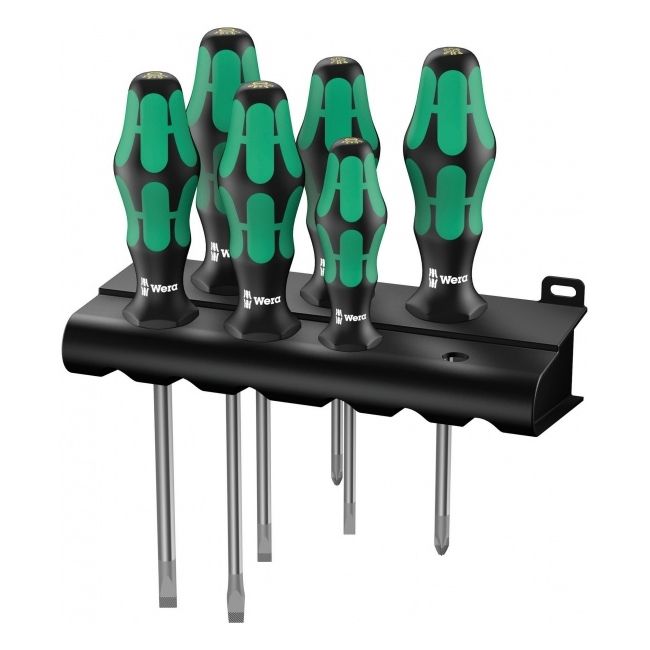 Набор отверток Wera Kraftform Plus Lasertip 334/6 Rack  + подставка, 6 предметов, WE-105650 в Иваново
