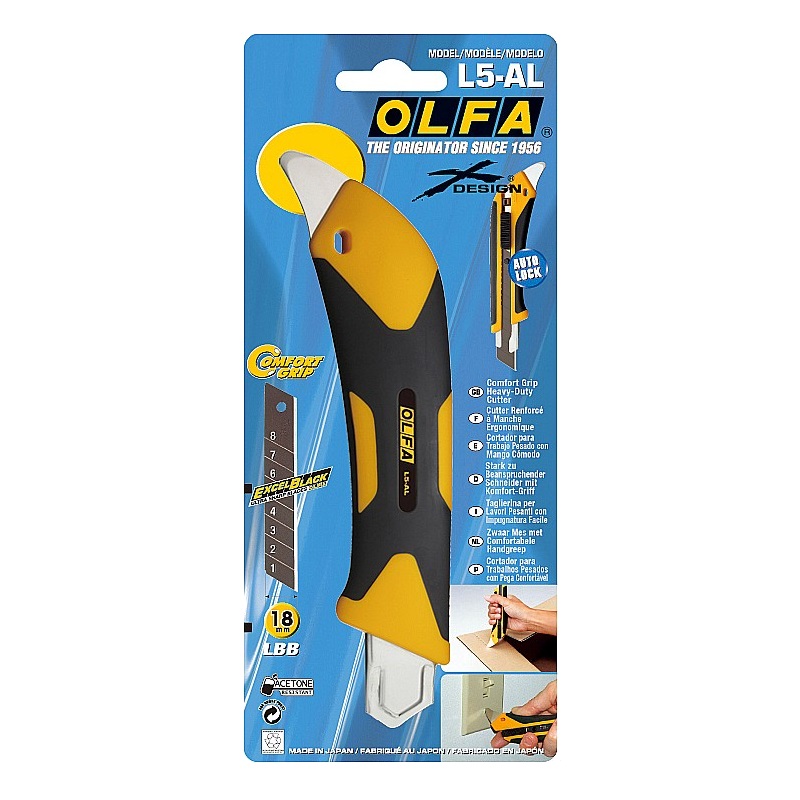 Нож Olfa Autolock OL-L5-AL, двухкомпонентный корпус, 18 мм в Коврове