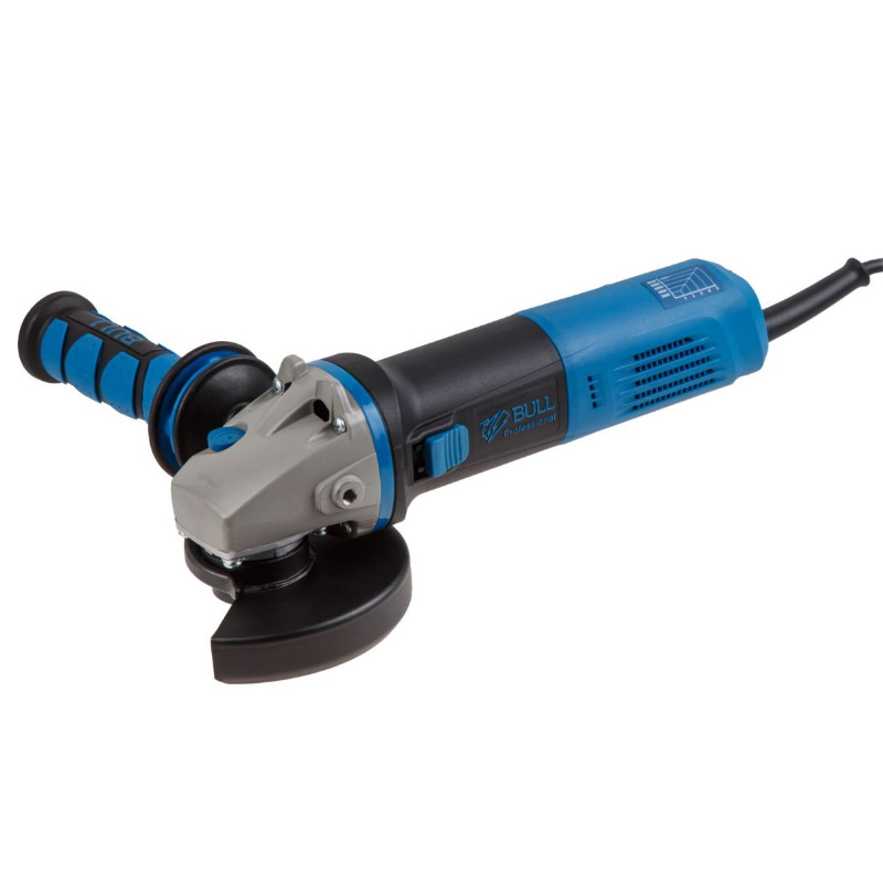 Одноручная углошлифмашина Bull WS 1214 1327639 в коробке 125 мм 1400 Вт плавный пуск регулировка оборотов