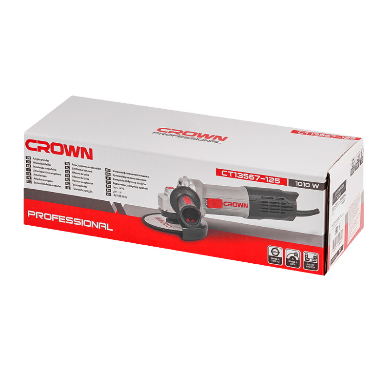 Угловая шлифмашина (болгарка) Crown CT13567-125R, 125 мм, 1010 Вт в Муроме