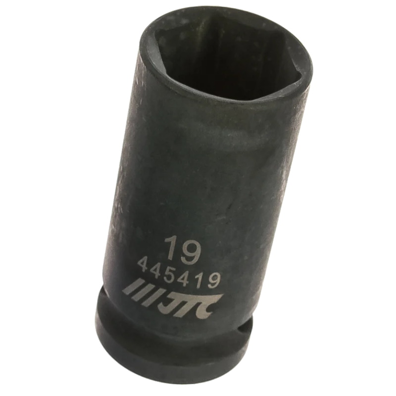 Головка торцевая ударная JTC JTC-445419, средней глубины, тонкостенная, 6-гранная, 1/2" х 19 мм, длина 55 мм  в Муроме