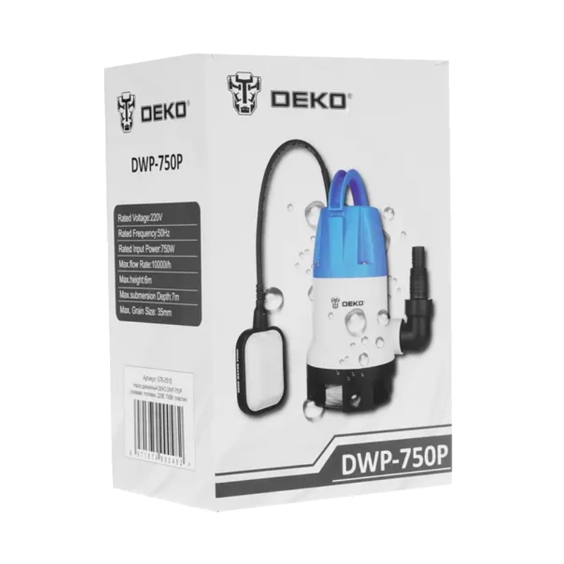 Дренажный насос для грязной воды Deko DWP-750P 076-0515 в Ярославле