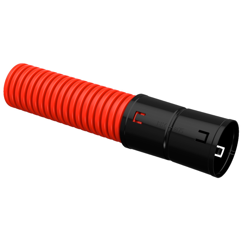Труба гофрированная двустенная IEK CTG12-075-K04-050-R, ПНД, d=75 мм, красная, 50 м в Иваново