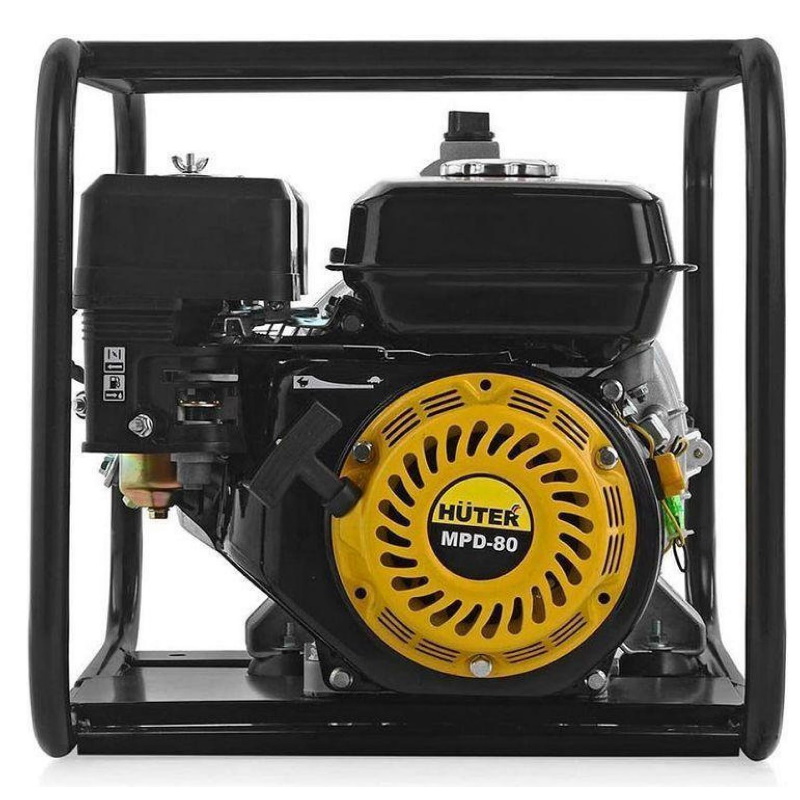 Бензиновая мотопомпа Huter MPD-80 OHV 70/11/4 для дренажа вод из канализации (допустимый диаметр частиц 5мм)