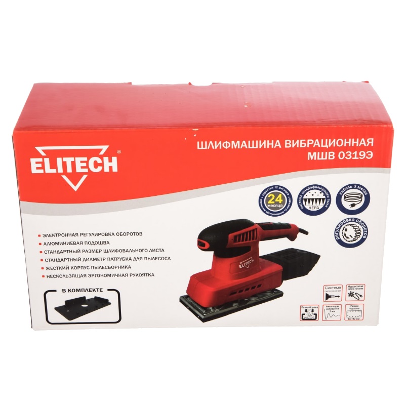Вибрационная шлифмашина Elitech МШВ 0319Э 180925 в Нижнем Новгороде