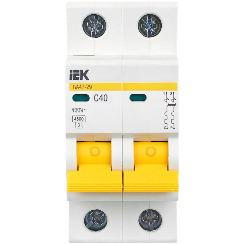 Автоматический выключатель IEK KARAT ВА47-29 MVA20-2-040-C, 2P C 40А 4,5кА в Коврове