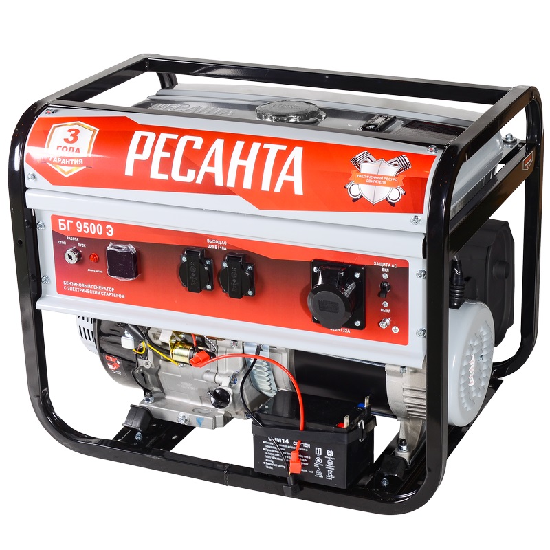 Бензиновый электрогенератор Ресанта БГ 9500 Э
