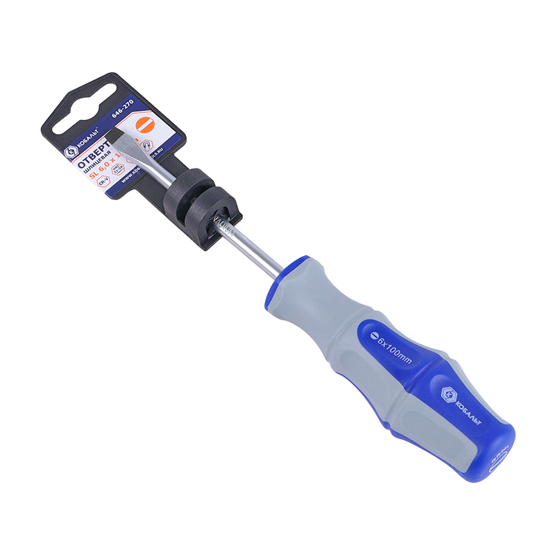 Отвертка Ultra Grip SL 6 х 100 мм CR-V Кобальт 646-270 в Твери