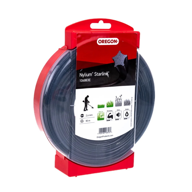 Леска для триммера Oregon Nylium Starline 104883E, 2.4 мм