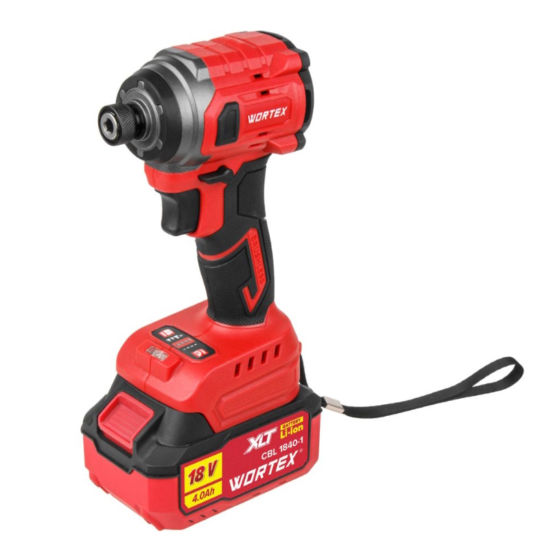 Аккумуляторный ударный гайковерт/винтоверт Wortex CWR 0218 1329730, в чем. XLT 1x4 А*ч, бесщеточный, 18 В, 220 Н*м в Угличе