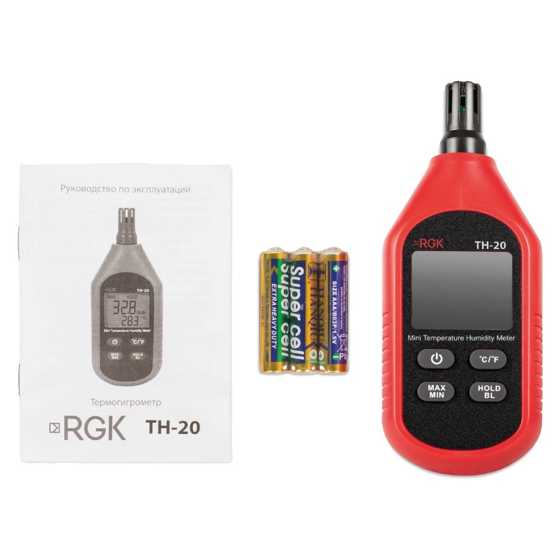 Термогигрометр RGK TH-20 с поверкой, 778619