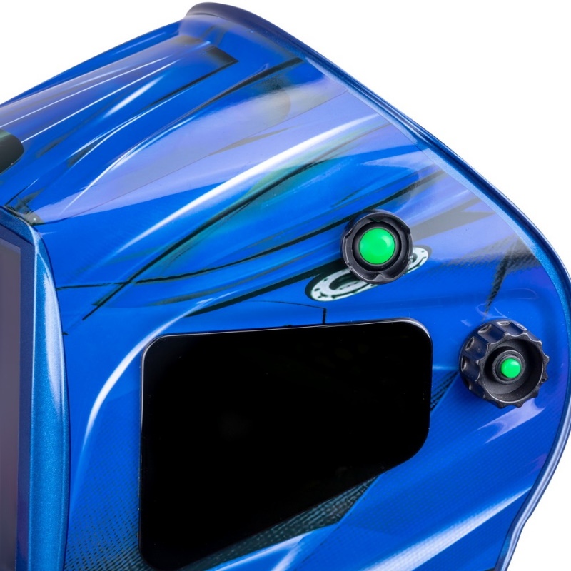 Маска сварщика FoxWeld КОРУНД МЕГА 8255, синяя, (ф-р MEGA LED 2), без коробки