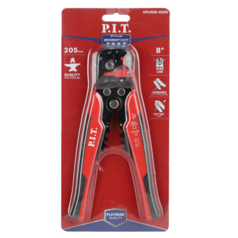 Стриппер автоматический многфункциональный P.I.T. HPLR08-0205, 0.2-6 кв.мм, снятие изоляции, обжим, резка
