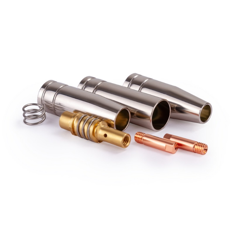 Набор комплектующих FoxWeld MIG-15 2 наконечника 3 сопла 1 спираль к соплу 1 диффузор газовый для серии UnoMig-15MB-15AKTBI-150ERGOPLUS 15 пр 690₽