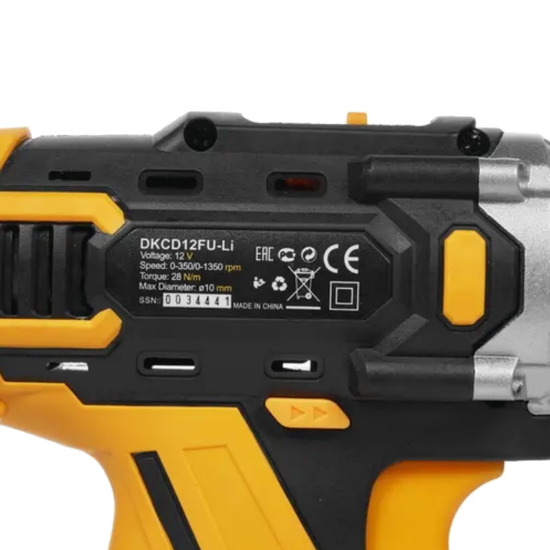 Аккумуляторная дрель-шуруповерт Deko DKCD12FU-Li Advanced 063-4132, в кейсе, набор 63 инструмента для дома, 12 В, 2х2.0 Ач в Рыбинске