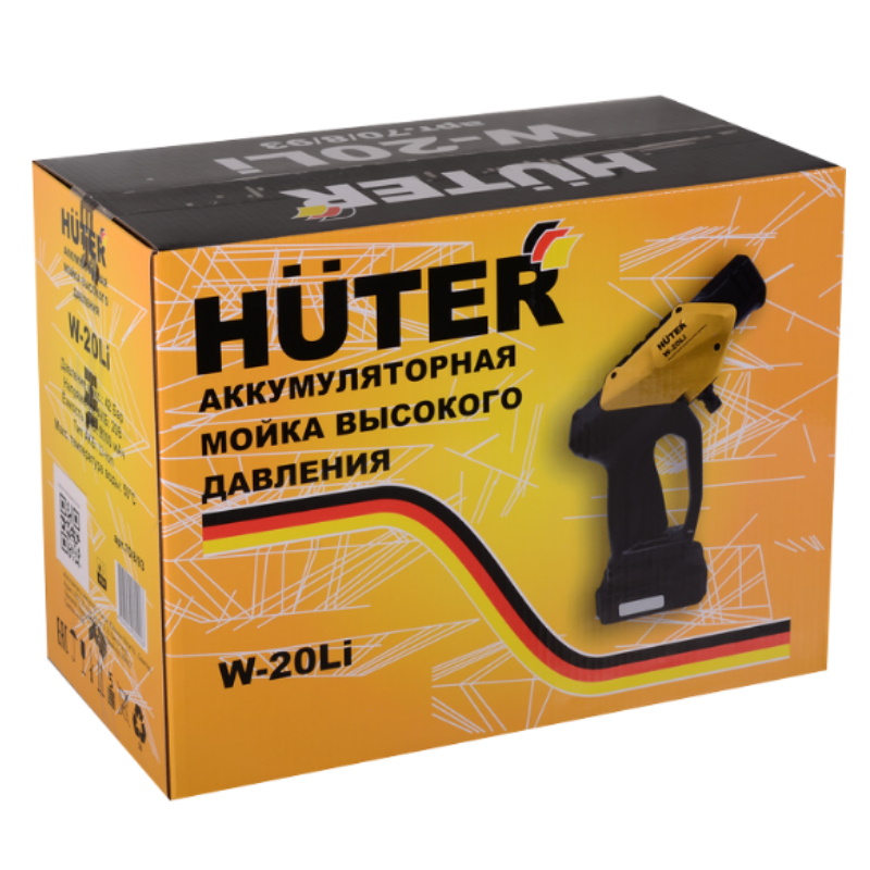 Мойка высокого давления Huter W-20Li 70/8/93, 42 бар, аккумуляторная, 20 В в Твери