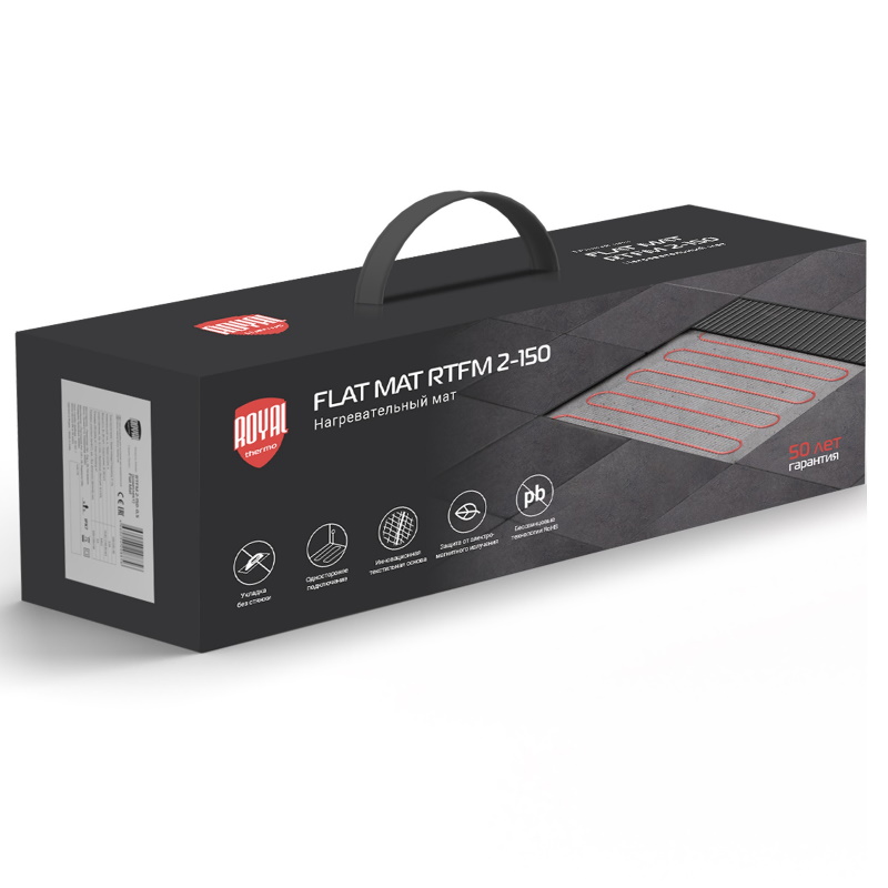Мат нагревательный Royal Thermo Flat Mat RTFM 2-150-8 НС-1599122, комплект в Угличе
