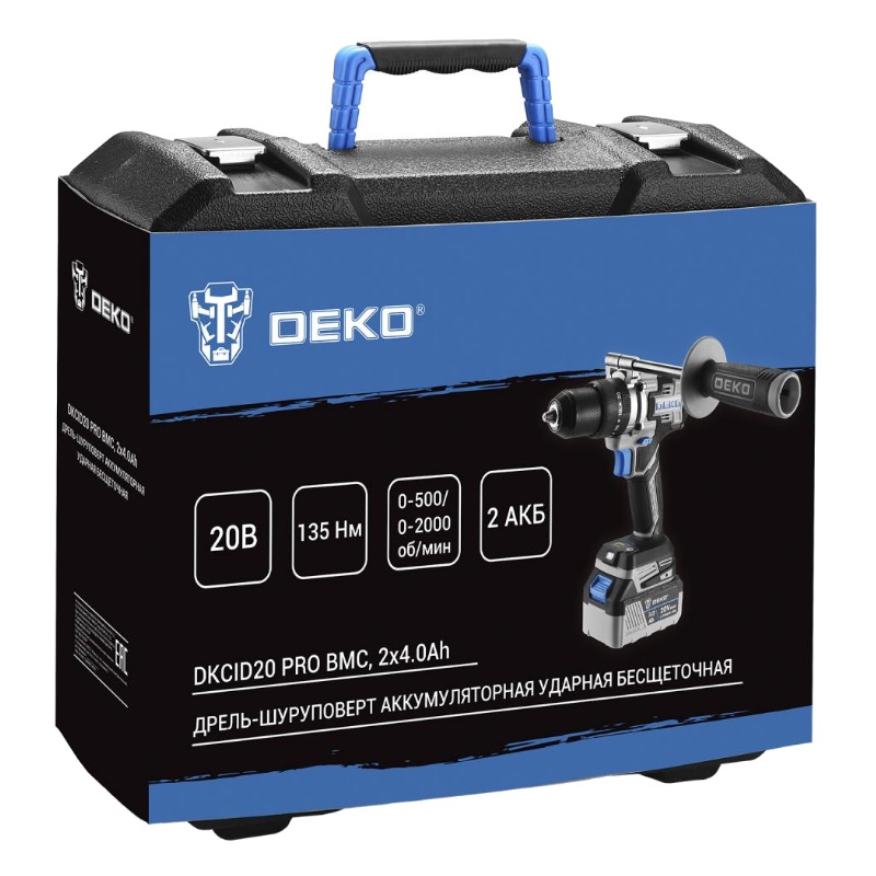 Дрель-шуруповерт аккумуляторная Deko DKCID20 PRO 063-4437 в Туле