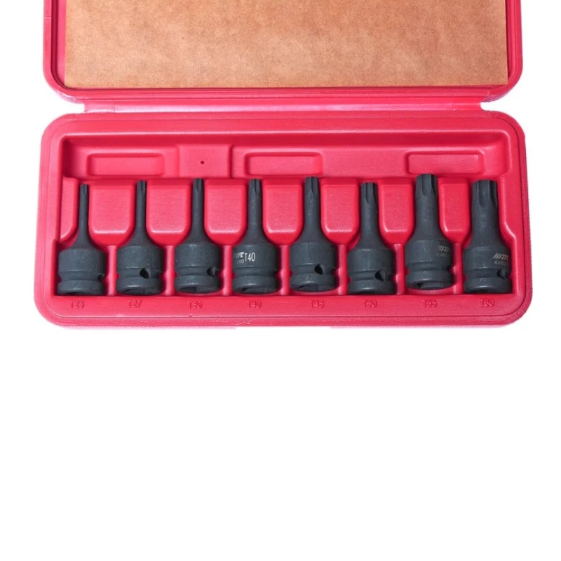 Набор головок ударных JTC JTC-J408T, TORX 1/2" T25-T60, длина 60мм, в кейсе, 8 предметов