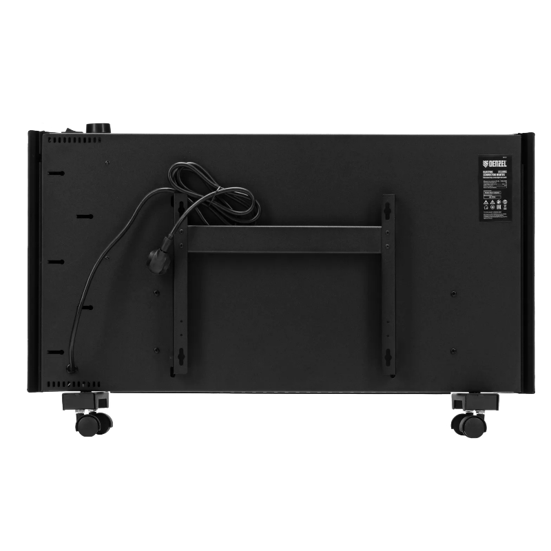 Конвектор электрический Denzel XCE-2000B 98129, 230 В, 2000 Вт, черный, сушилка, колеса, Х-элемент в Туле