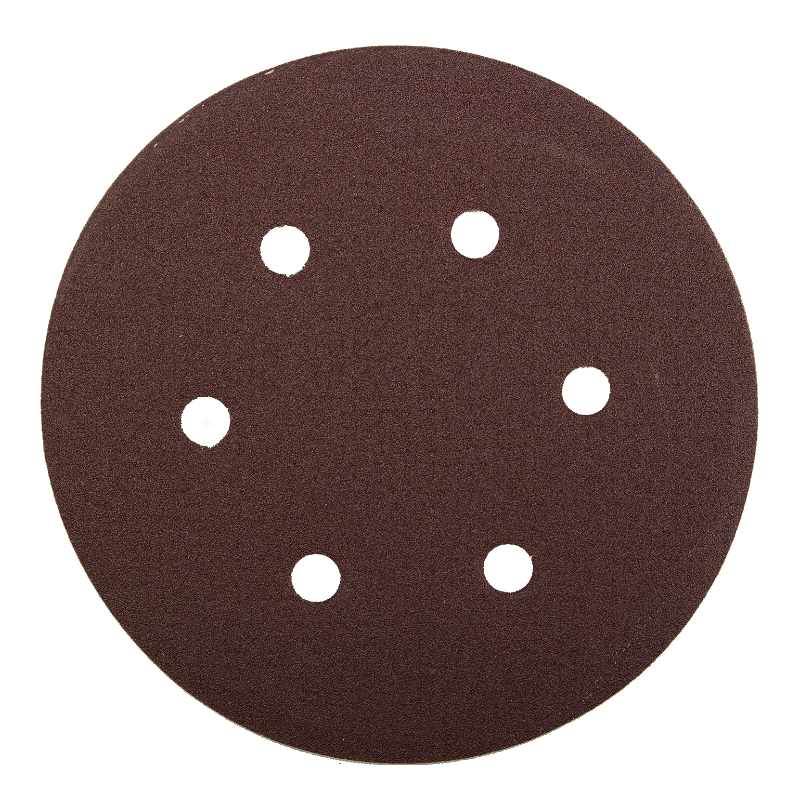 Круг шлифовальный универсальный Зубр МАСТЕР 35566-150-100 из абразивной бумаги на велкро основе 6 отверстий Р100 150мм 5шт 160₽
