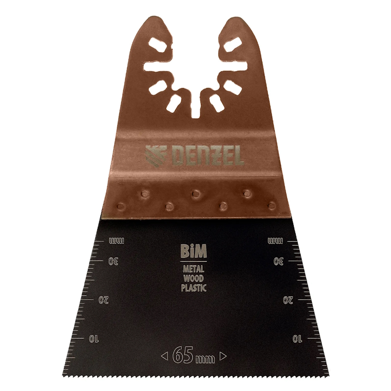 Насадка для МФИ Denzel 782303, режущая прямая, BiM, по металлу и дереву, 65 x 1,2 мм, мелкий зуб