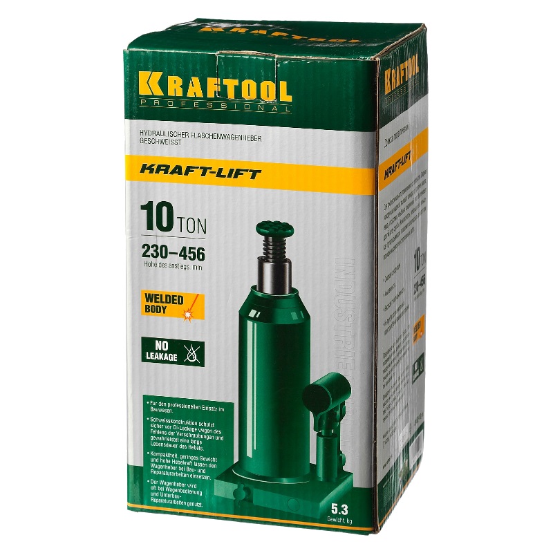 Домкрат гидравлический бутылочный Kraftool "Kraft-Lift" 43462-10_z01