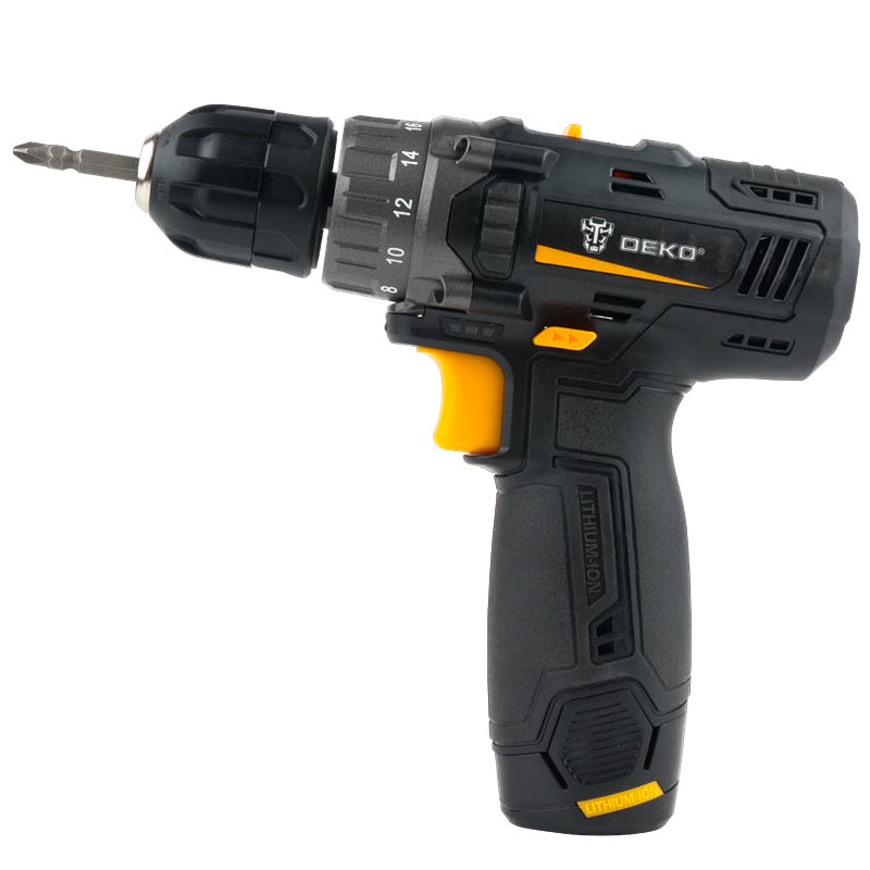 Аккумуляторная дрель-шуруповерт Deko GCD12DU3 063-4096 (1,5 Ач, напряжение аккумулятора 12 В) в Коврове