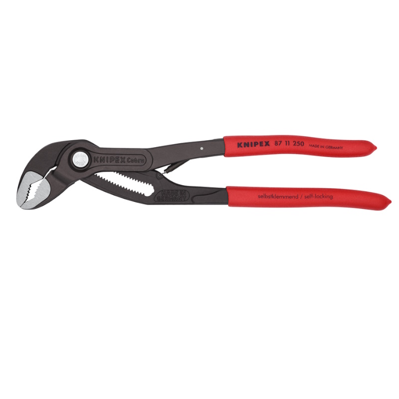 Клещи переставные Knipex COBRA ...matic KN-8711250, пружина, зев 50 мм, длина 250 мм, фосфатированные, обливные ручки в Кинешме