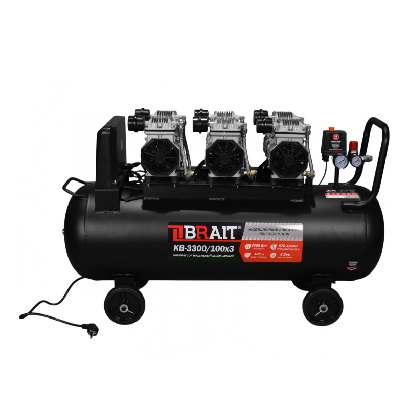 Компрессор воздушный Brait KB-3300/100Х3 20.01.046.043, с контроллером в Коврове