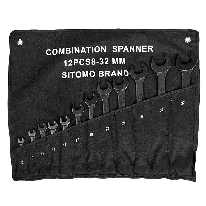 Набор ключей комбинированных Sitomo 1120318, омедненных, 12 шт. (8-32)