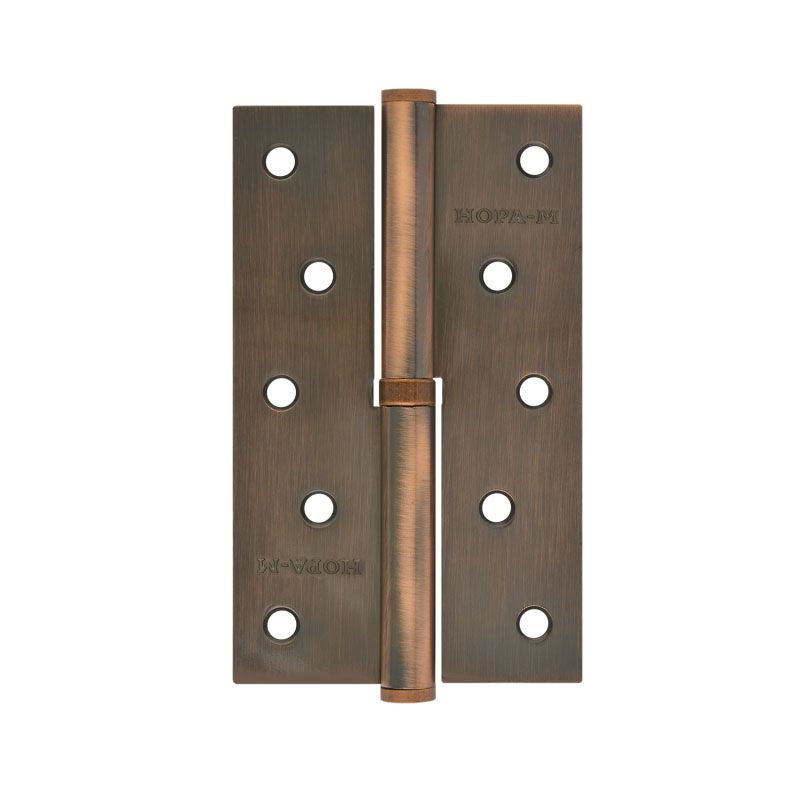 Петля дверная разъемная Нора-М 750-5" 10600, 125*75*2,5, без колп., Старая медь, Правая в Угличе