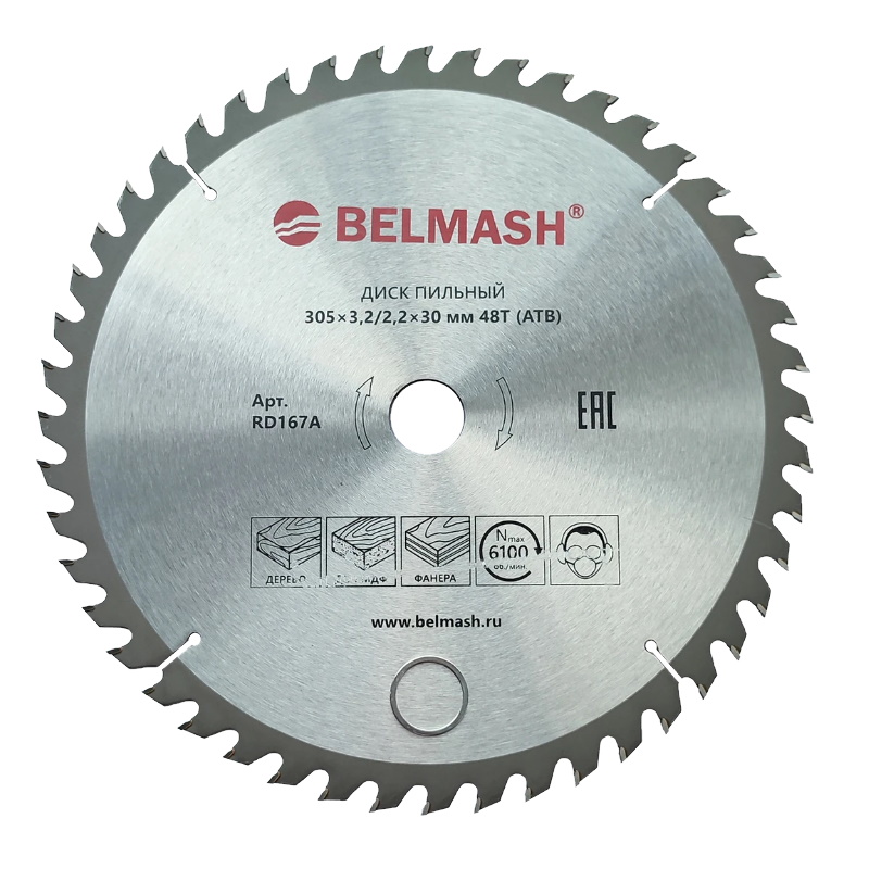 Диск пильный Belmash RD167A, 305x3,2/2,2x30, 48T в Иваново