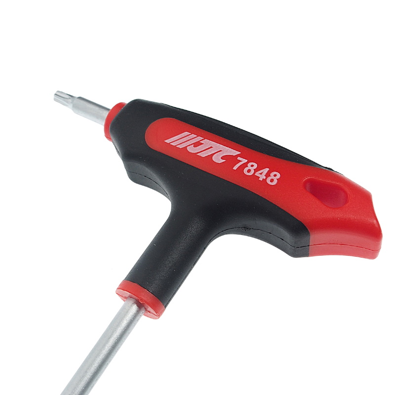 Двусторонний ключ JTC JTC-784825, TORX, с отверстием и Т-образной рукояткой, T25H