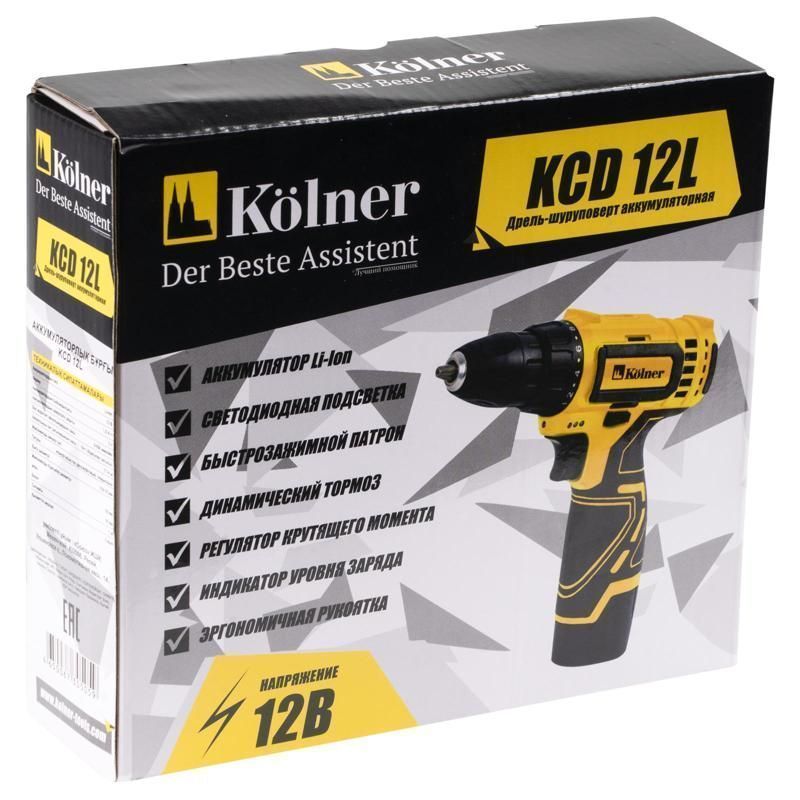 Аккумуляторная дрель-шуруповерт Kolner KCD 12L в Рыбинске