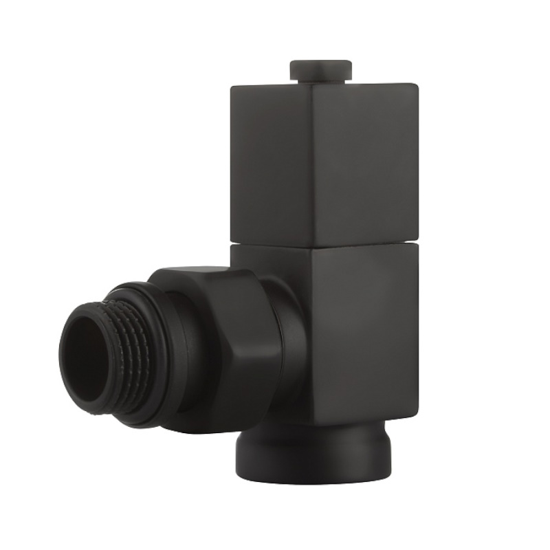 Набор дизайн-вентилей Royal Thermo CUBE НС-1422578, угловой, черный, 1/2" в Коврове