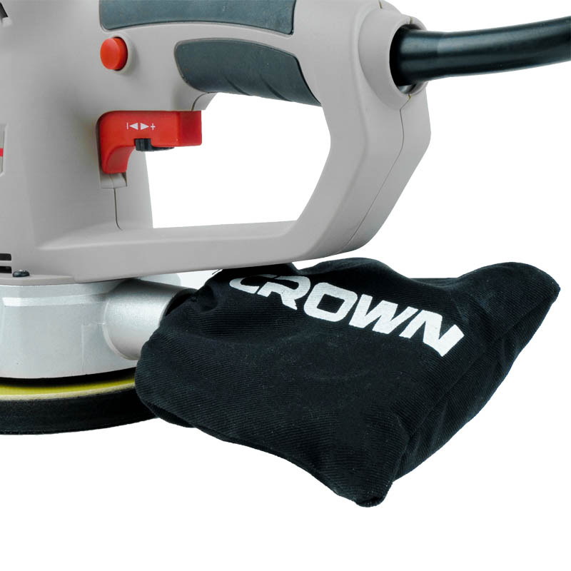 Шлифмашина эксцентриковая Crown CT13395 (сетевое питание, мощность 450 Вт, абразивный круг 150 мм)