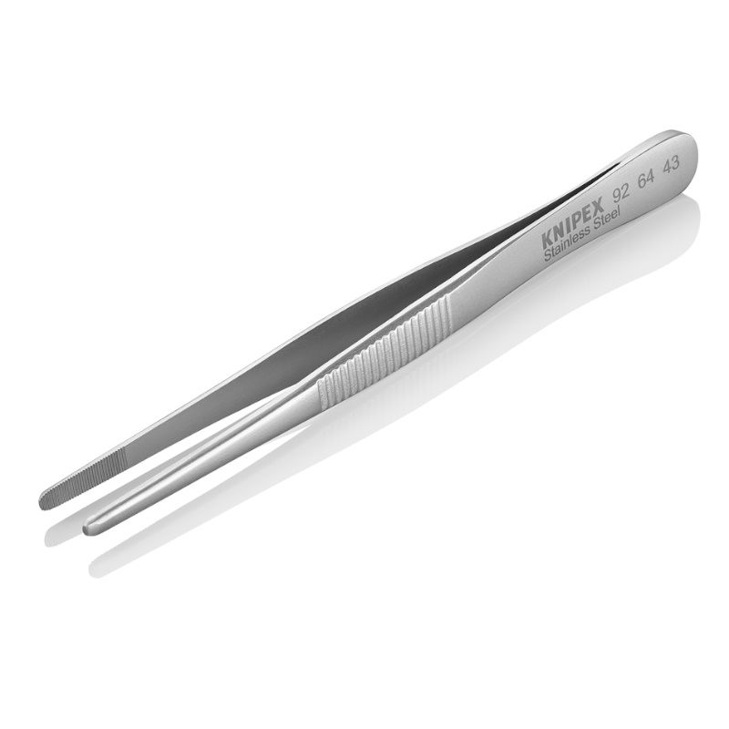 Пинцет захватный прецизионный Knipex KN-926443, закруглённые зазубренные губки 2 мм, пружинная сталь, хром, 120 мм в Коврове