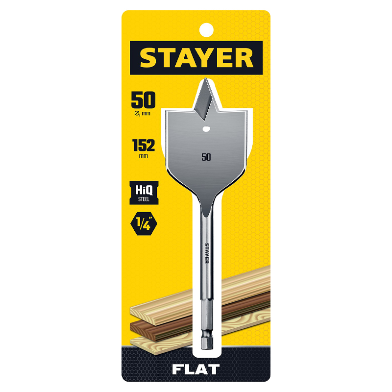 Сверло по дереву перовое Stayer FLAT, 2950-50_z01 (50x152мм) в Кинешме