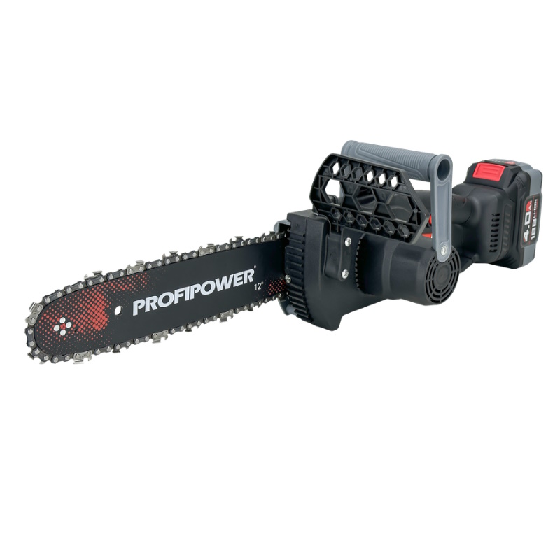 Аккумуляторная цепная пила бесщеточная ProfiPower MKDUC-20V E0114М1, Li-ion-1шт, 4.0Ач, шина 12", 0-4500об/мин, цепь, З/У, в коробке в Рыбинске