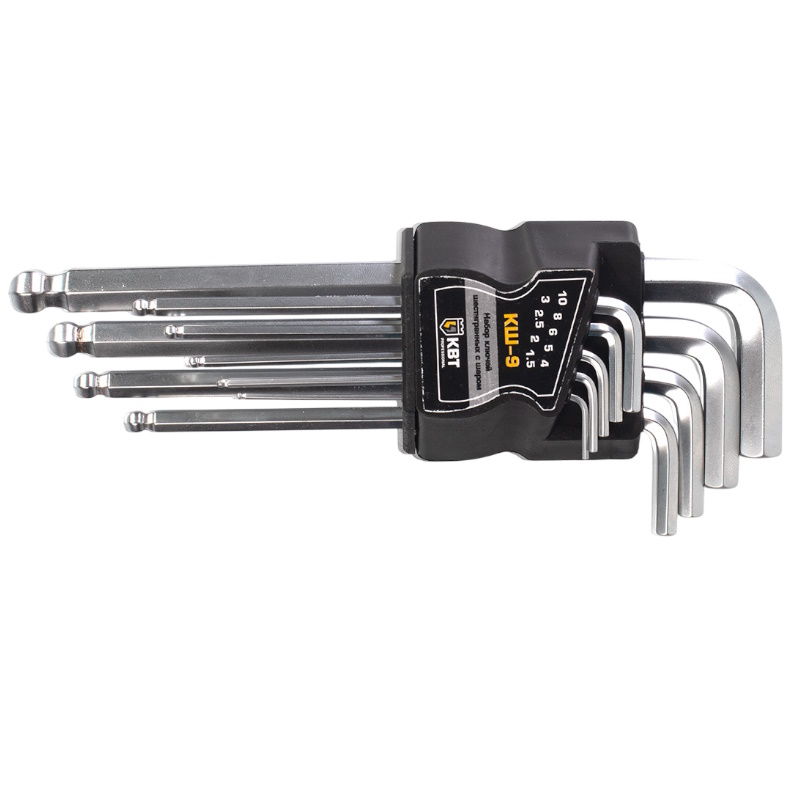 Набор шестигранных ключей с шаром КВТ КШ-9 78368 9 шт 464₽