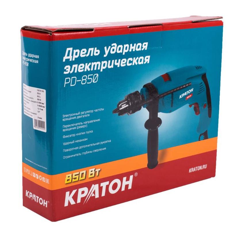 Дрель ударная Кратон PD-850, 3 02 01 010 в Костроме
