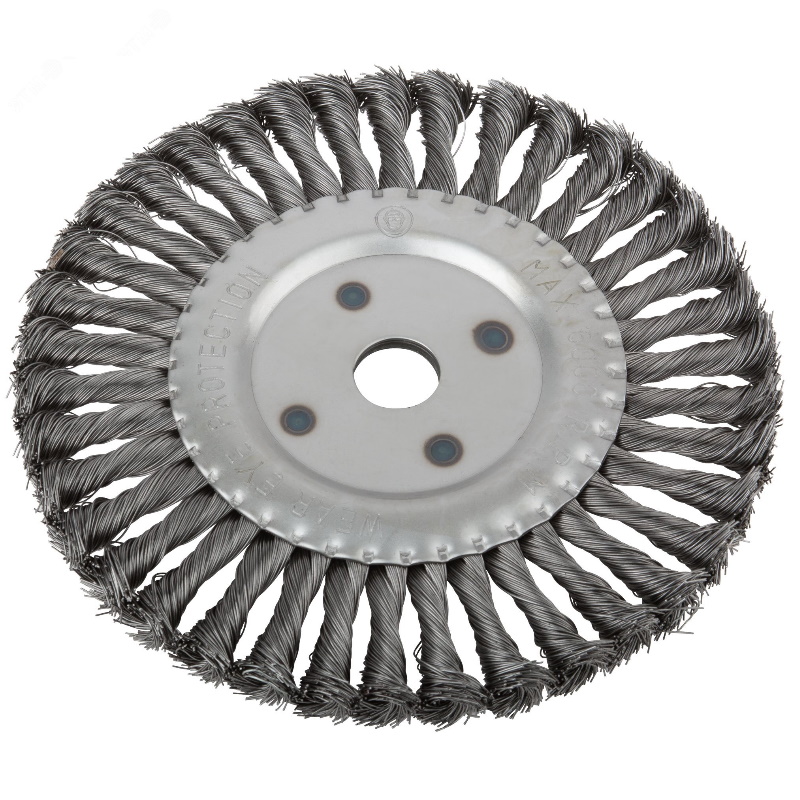 Корщетка-колесо Fit 39109 посадочный диаметр 222 мм стальная витая проволока 200 мм 1585₽