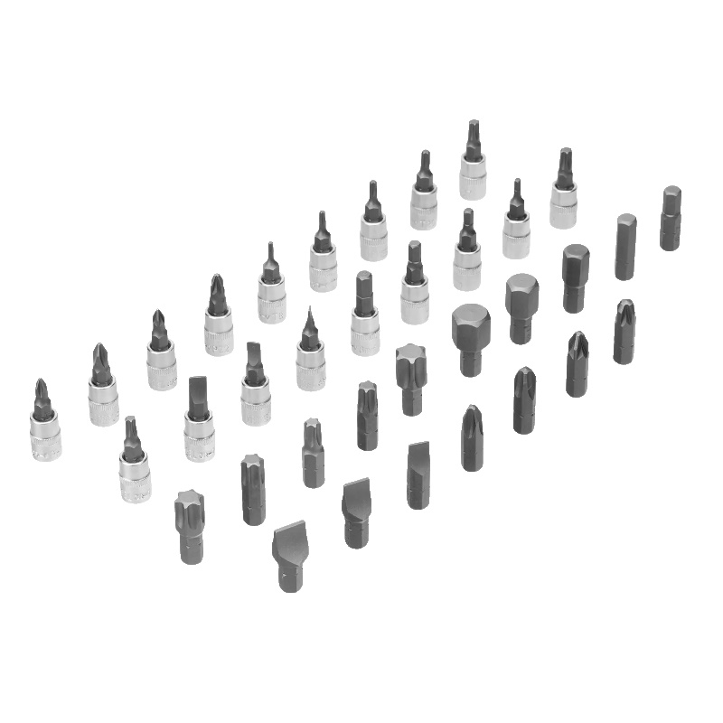 Набор инструментов Denzel 15814, 1/2", 1/4", CrV, S2, пластиковый кейс, 109 предметов