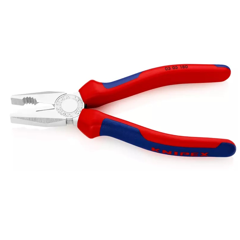 Плоскогубцы комбинированные Knipex KN-0305180SB, 180 мм, хром, 2-комп ручки, SB в Туле